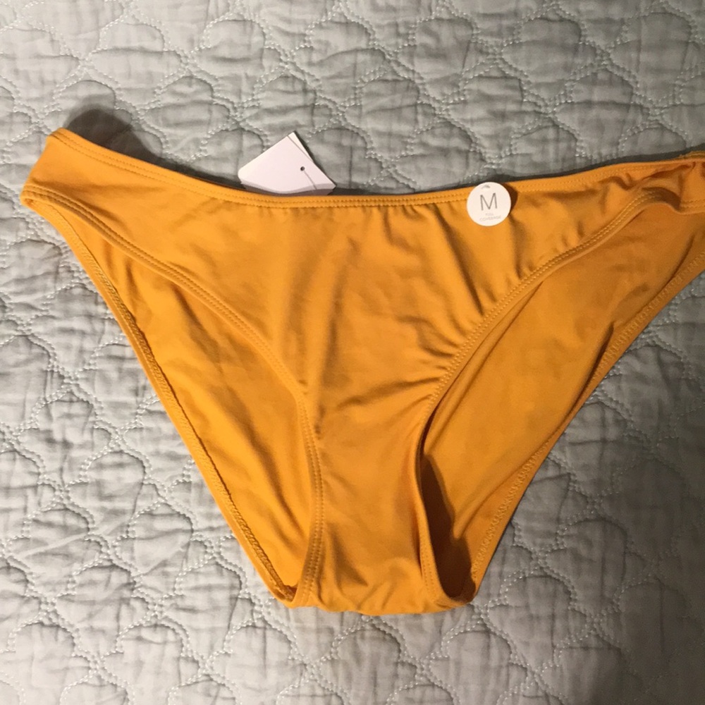 Yellow full coverage bikini bottoms